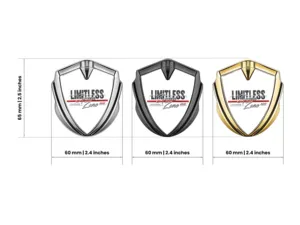 Metal Emblem Badge Racing Inspired Glossy